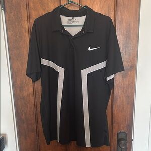 Nike Men's Polo in Black with White Design